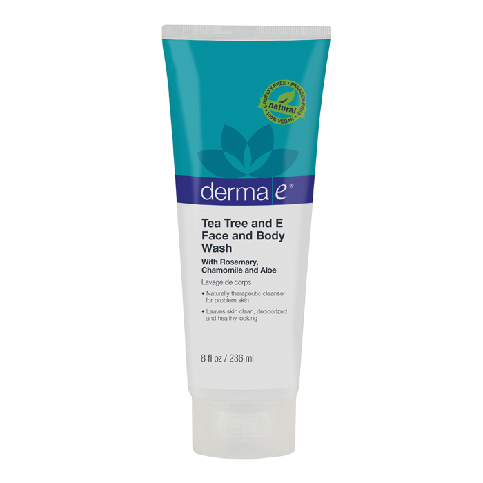 derma e - Therapeutic Topicals - Tea Tree and E Face and Body Wash