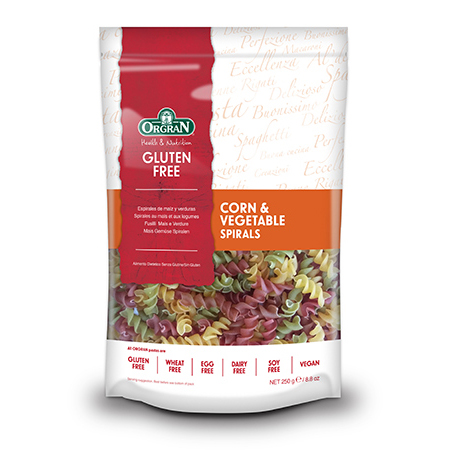 Orgran Pasta - Corn & Vegetable Spirals 