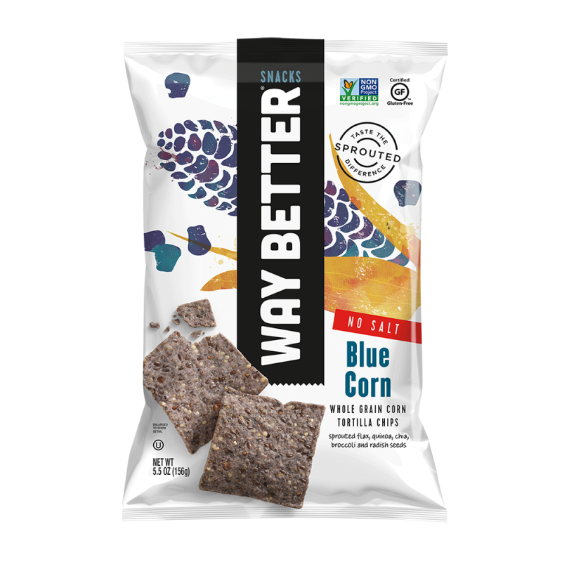 Way Better Snacks - Tortilla Chips No Salt Blue Corn